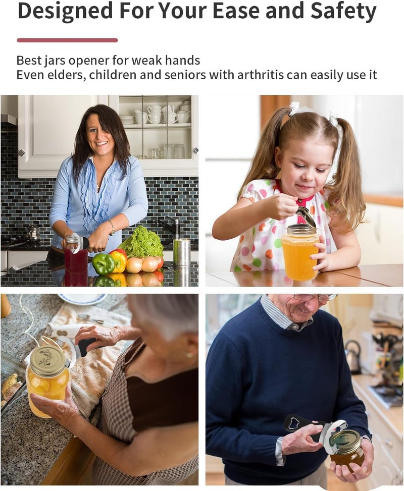 CYDW Mason Jar Opener Tool with Soft Touch Handle, No Lid Dents or Damage, Can Opener Manual Multi-Purpose, Easy Twist Manual Handheld Top Remover, Canning Supplies, Bottle Opener, Made for Lifetime - Image 5